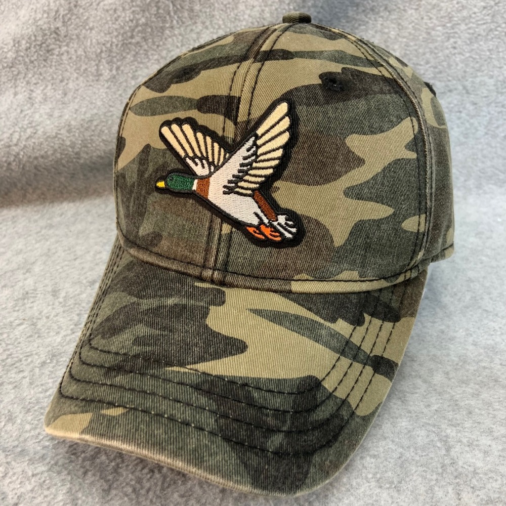 Mallard Duck Patch Mens Camo George Baseball Cap Adjustable Hunting Hat OSFM